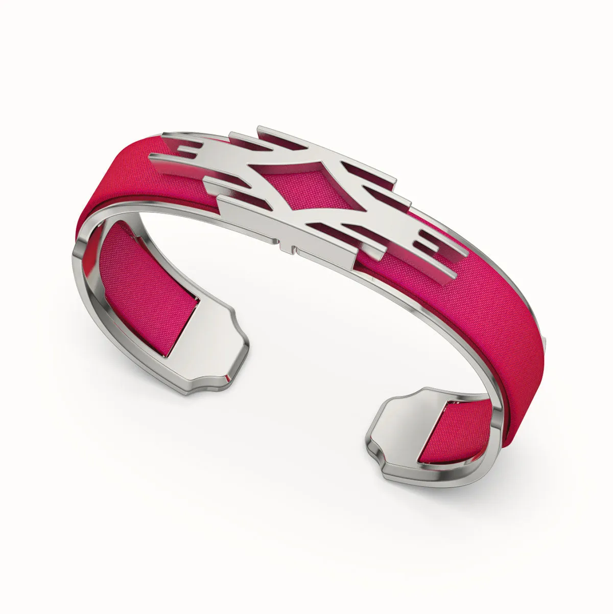 Ikat Silk Cuff - Dragonfruit Pink