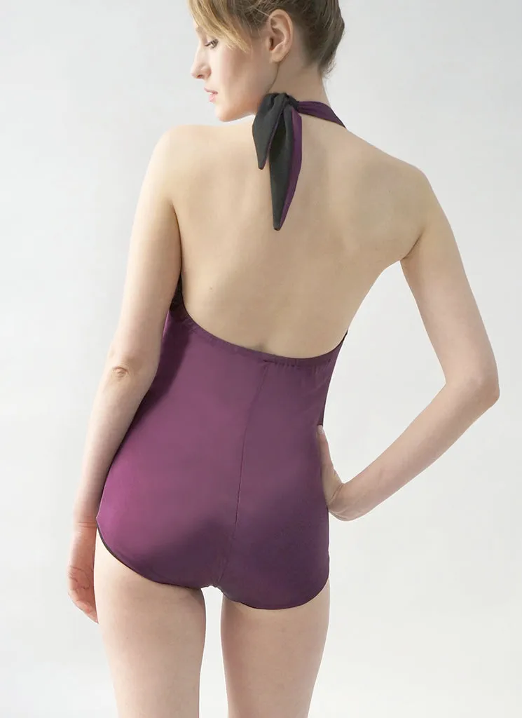INFINITY REVERSIBLE SWIM SUIT (BLACK/BERRY)
