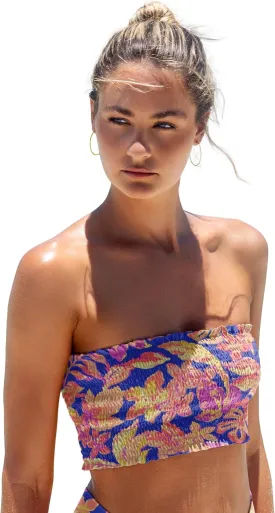 Kali Tube Top Women's Swimsuit Smocked Bikini Top