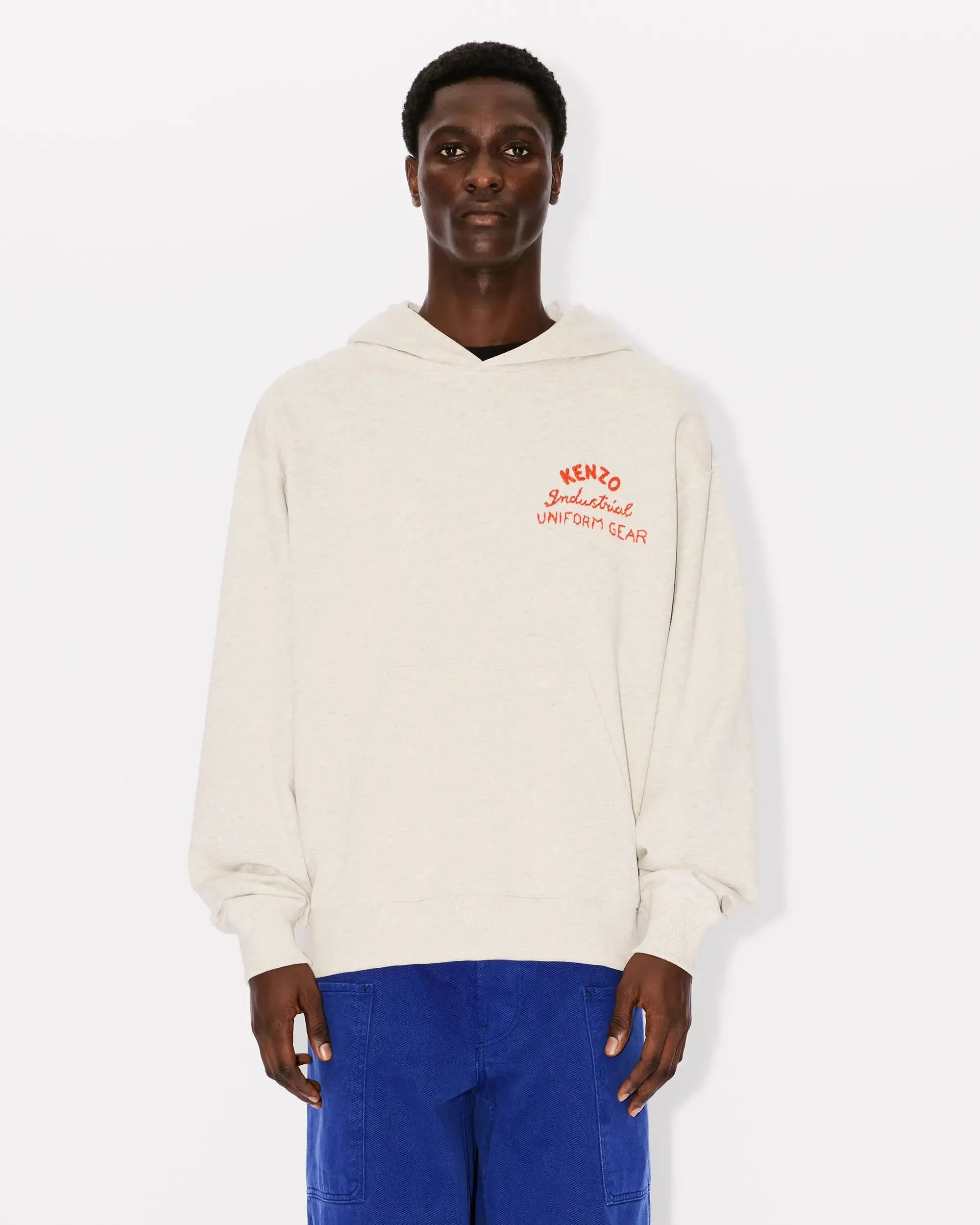 Kenzo Drawn Varsity Hoodie - Grey