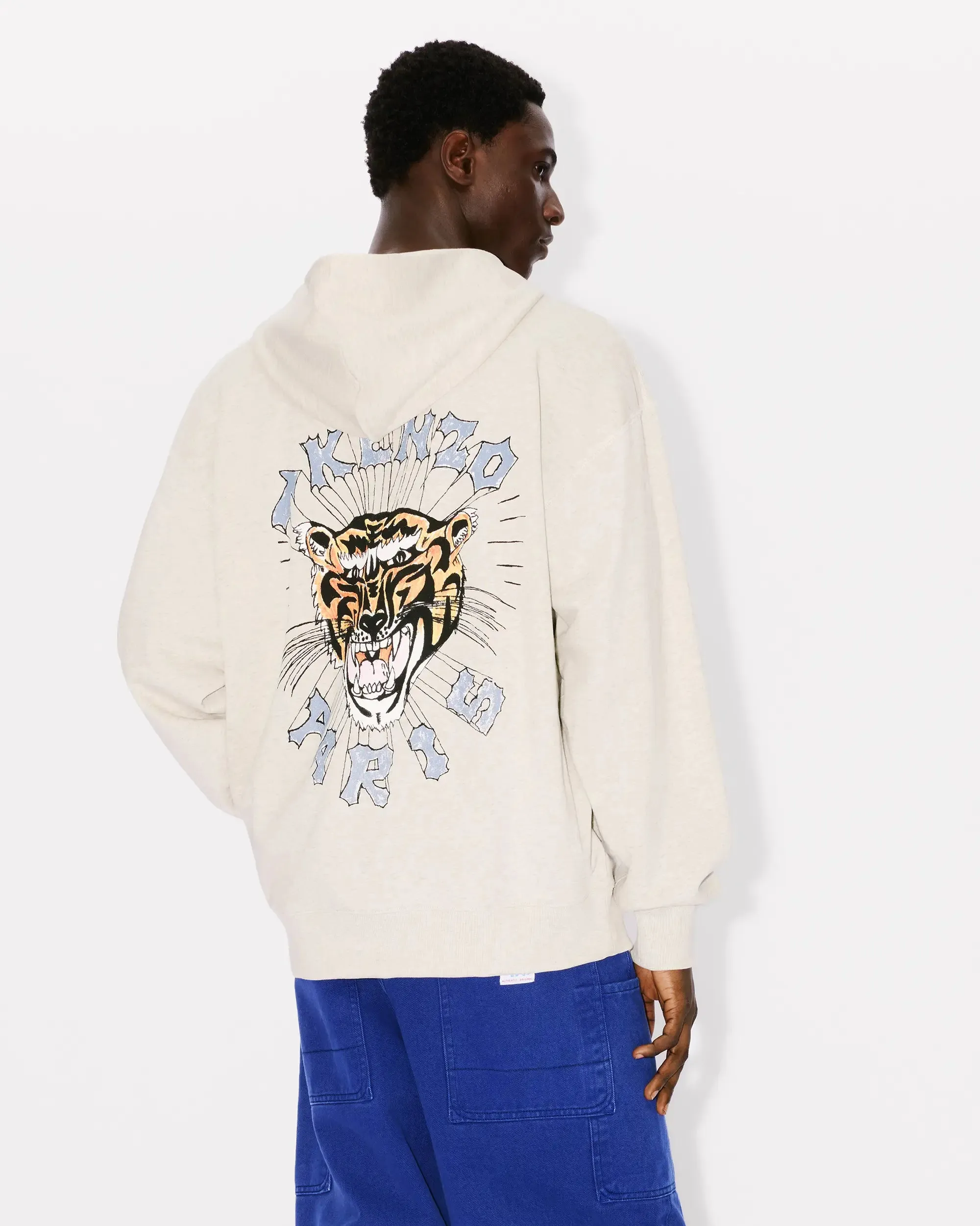 Kenzo Drawn Varsity Hoodie - Grey