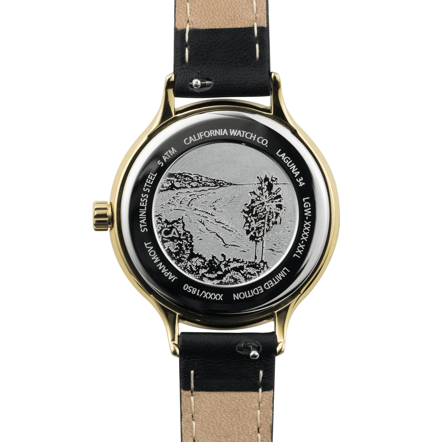 Laguna 34 Leather Black Gold