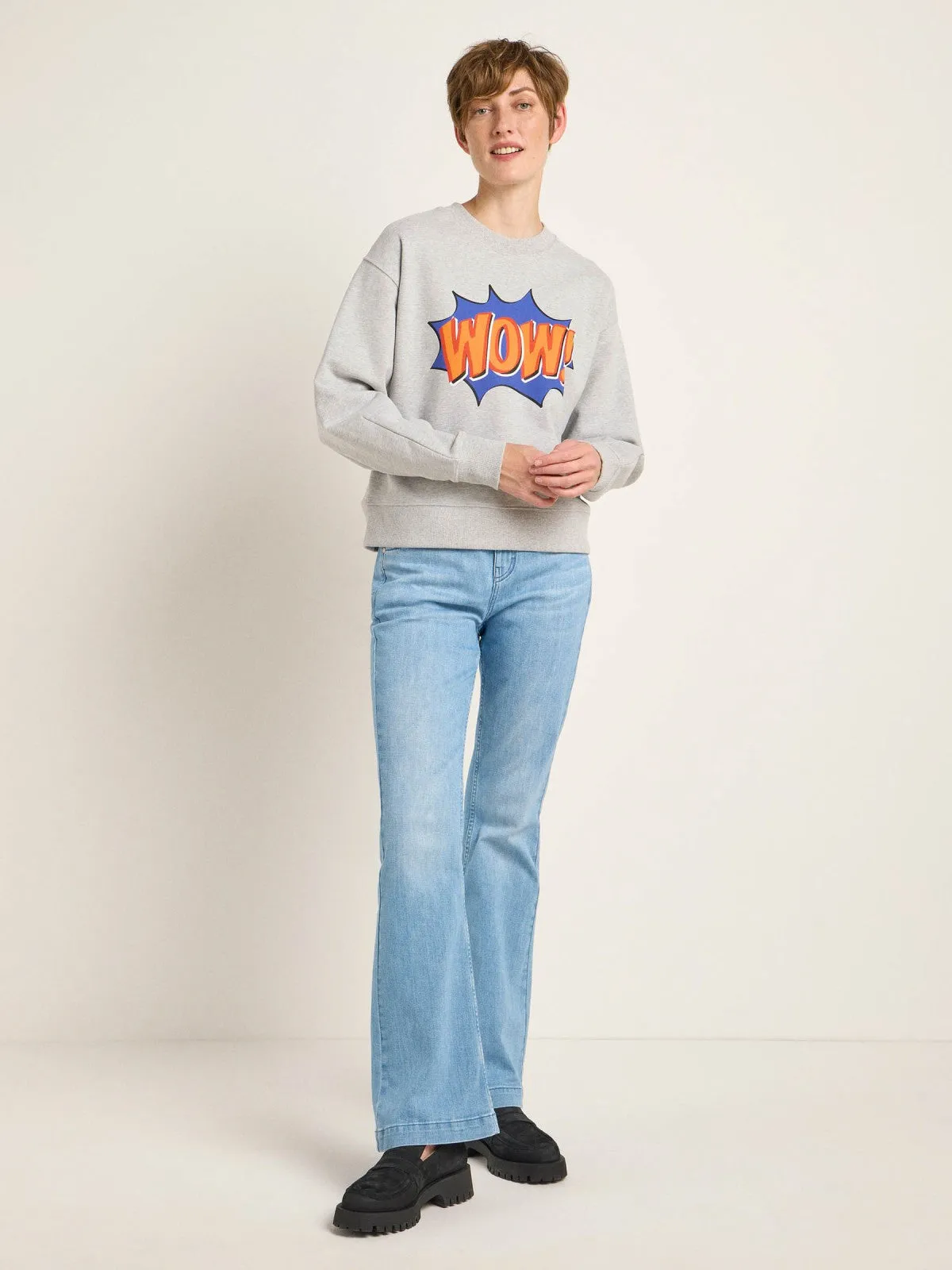 LANIUS Wow sweatshirt 14116 grey melange 822 women