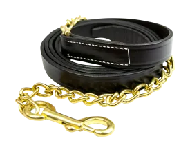 Leather Lead with 30" Chain - 58030