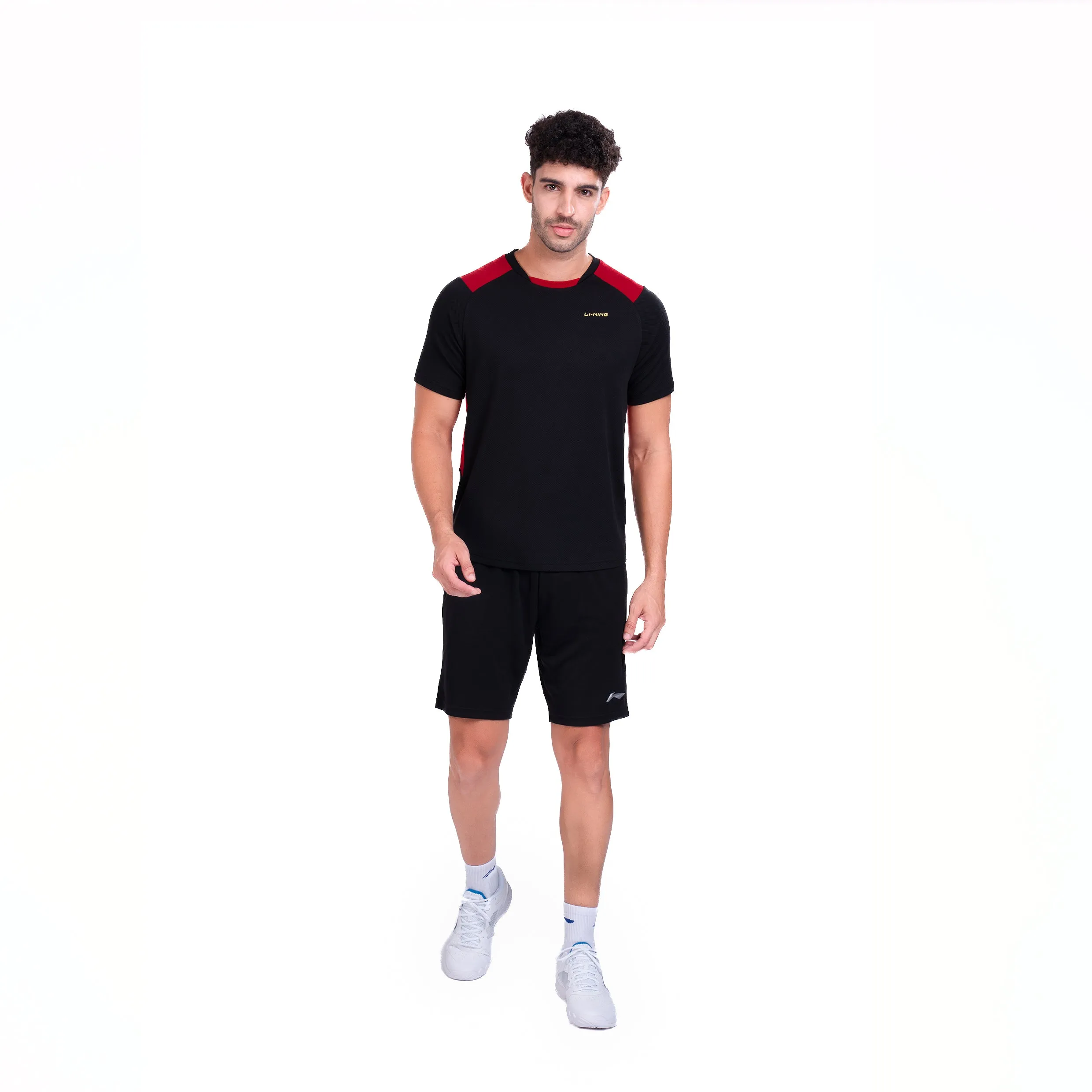 Li-Ning Flip Side T-Shirt (BLACK/RED ; XL)