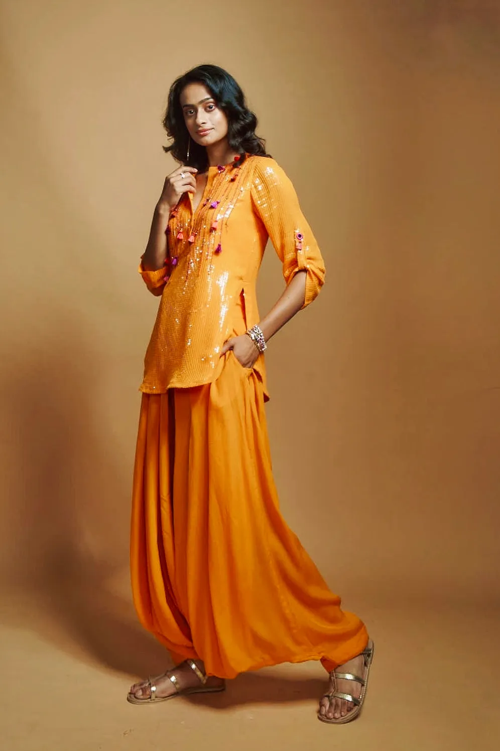MANGO SEQUIN MICRO TUNIC