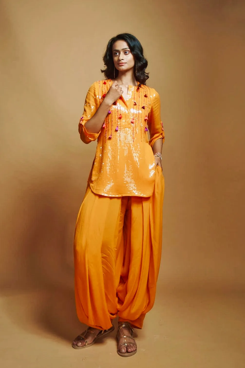MANGO SEQUIN MICRO TUNIC