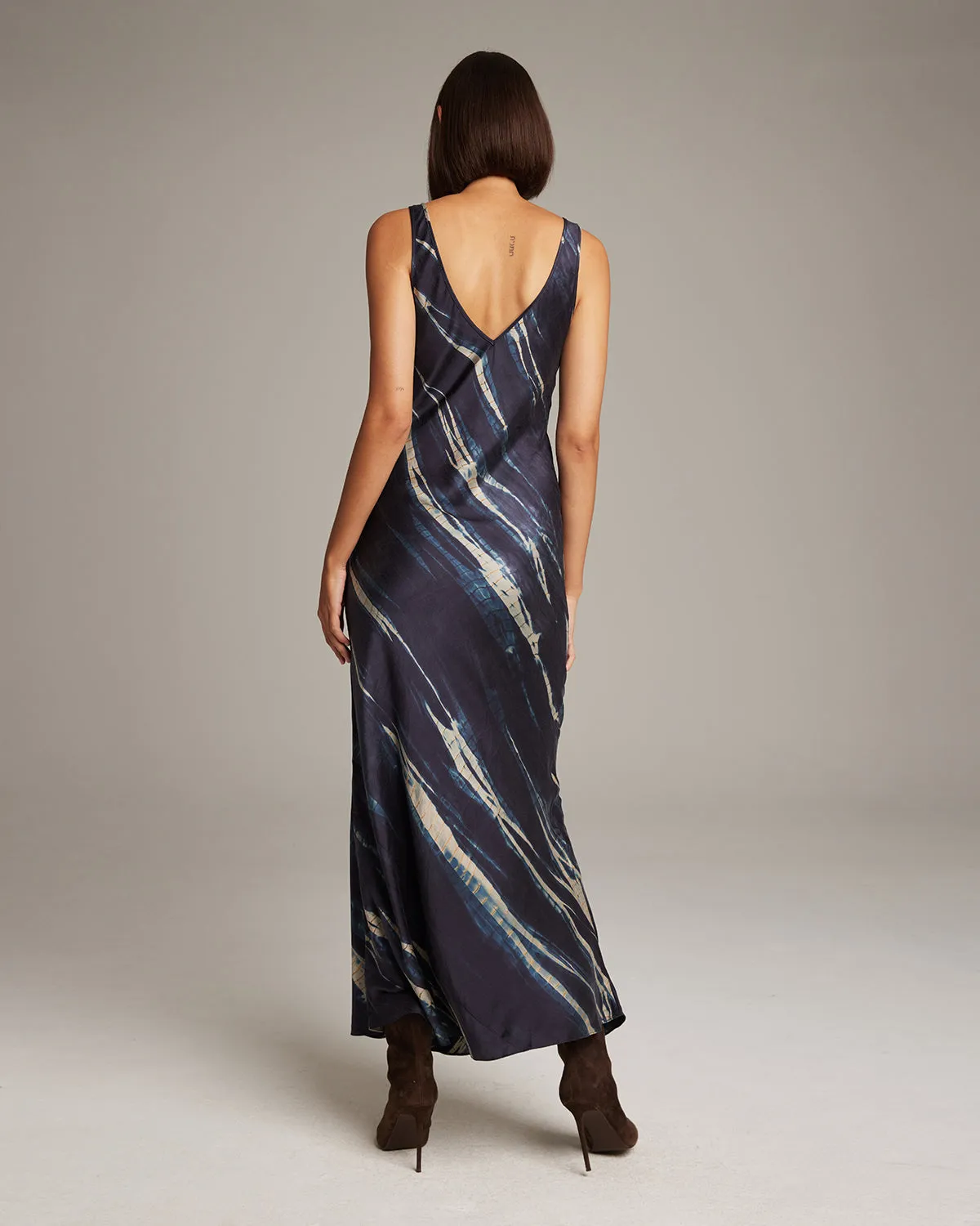 Midnight Double V Tie Dye Dress