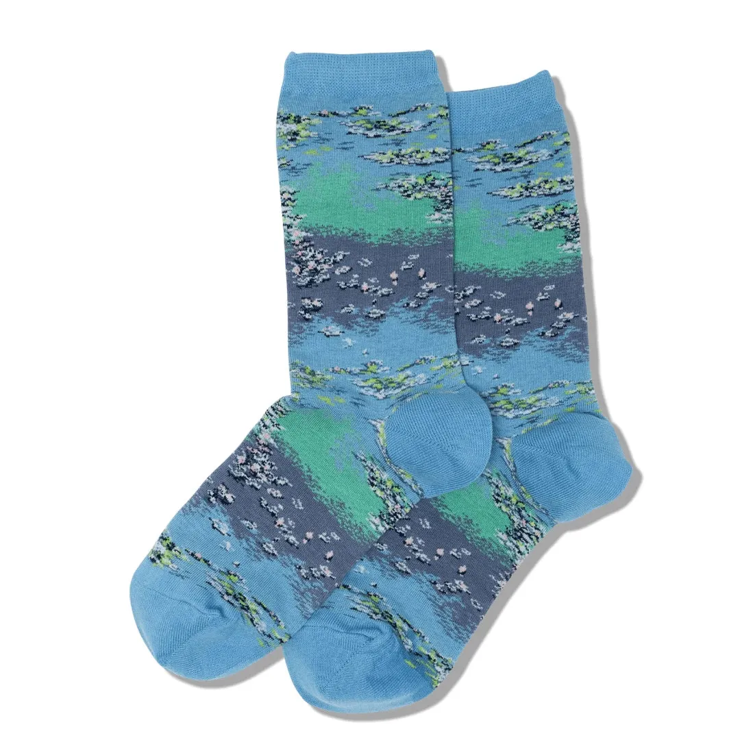 Monet's Water Lilies Socks from the Sock Panda (Adult Medium - Women's Shoe Sizes 5-10)