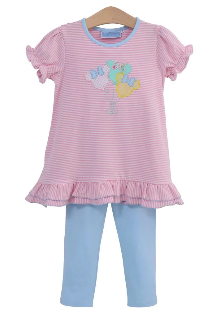 Mouse Balloon Appliqué Romper