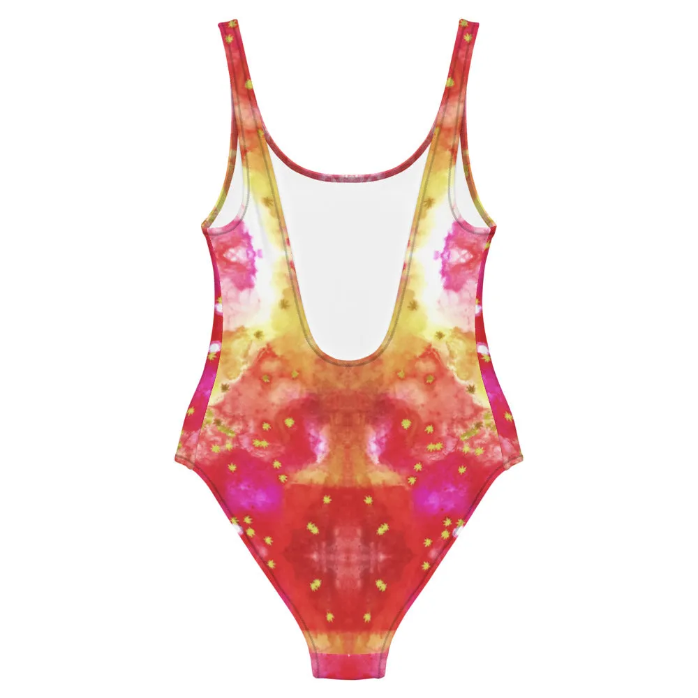 One-Piece Swimsuit, Red Leaf