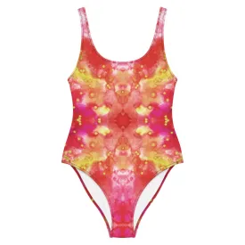 One-Piece Swimsuit, Red Leaf