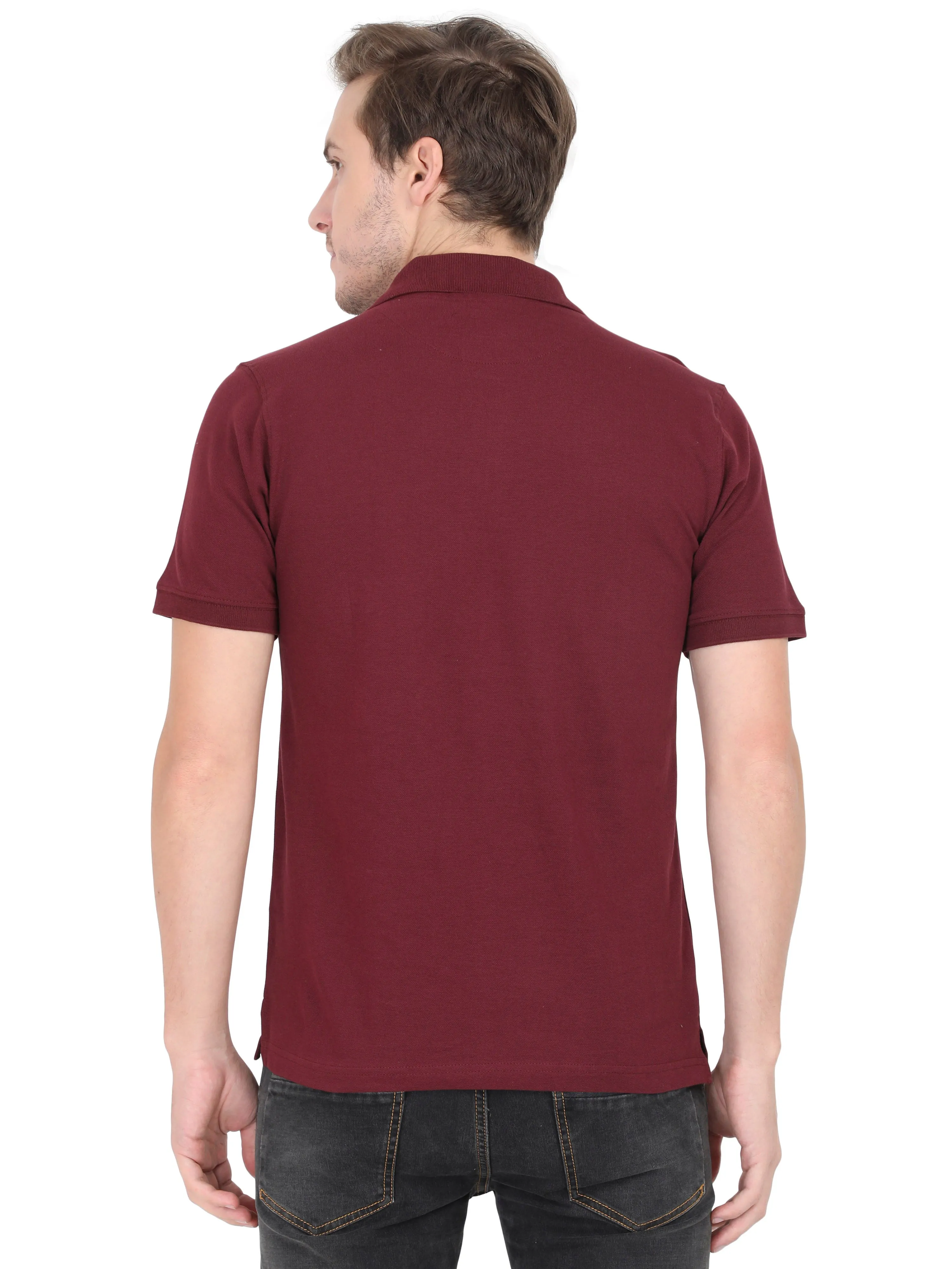 Polos: Maroon  Premium T-shirt