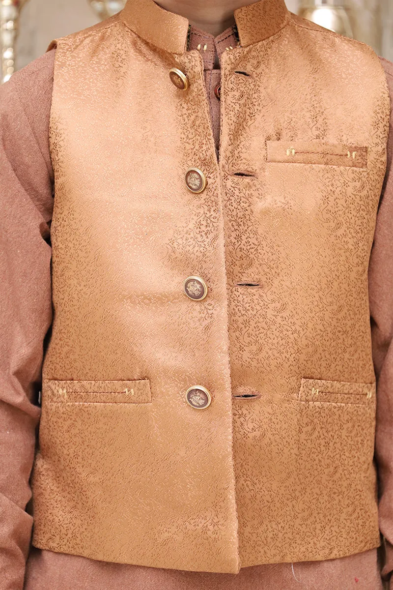 Premium fabric (SELF-DESIGN JAMAWAR ) waistcoat CHEEKU JMW