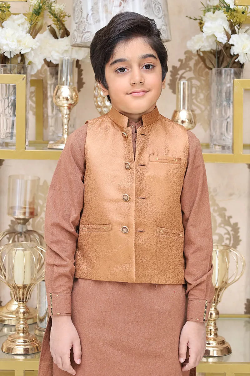 Premium fabric (SELF-DESIGN JAMAWAR ) waistcoat CHEEKU JMW