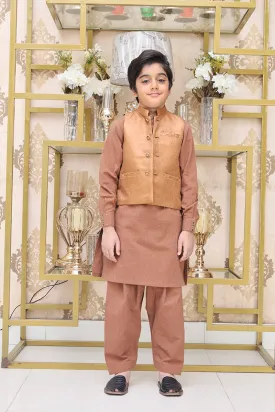 Premium fabric (SELF-DESIGN JAMAWAR ) waistcoat CHEEKU JMW