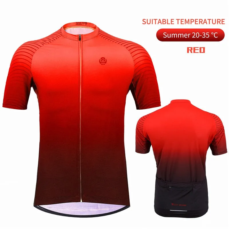 Pro Cycling Jersey Summer Short Sleeve Sport Top Shirt Cool Quick Dry MTB Road Bike Team Jersey Men Cycling Clothing
