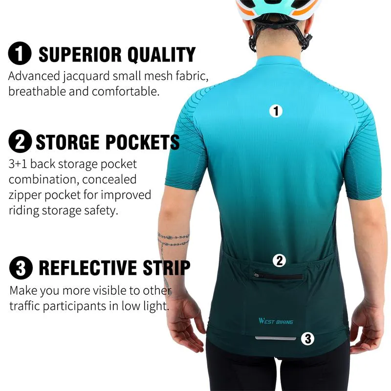 Pro Cycling Jersey Summer Short Sleeve Sport Top Shirt Cool Quick Dry MTB Road Bike Team Jersey Men Cycling Clothing