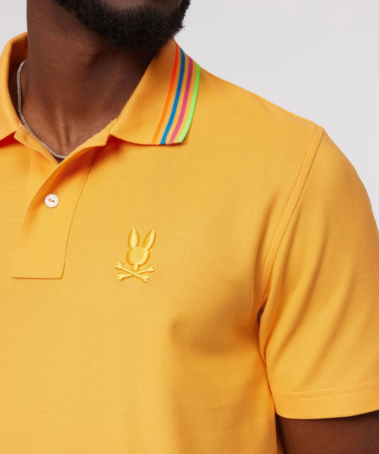 Psycho Bunny Athens Pique Polo - Orange Soda