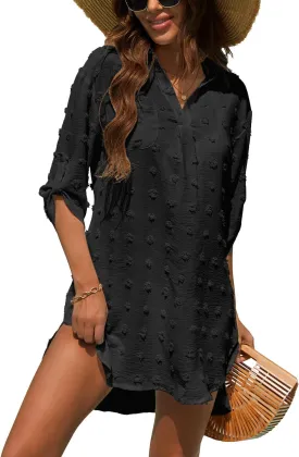 QUCH Swimsuit Coverup for Women,Beach Coverup Dresses Bathing Suit Cover Ups for Swimwear Women Swim Shirt