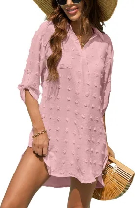 QUCH Swimsuit Coverup for Women,Beach Coverup Dresses Bathing Suit Cover Ups for Swimwear Women Swim Shirt