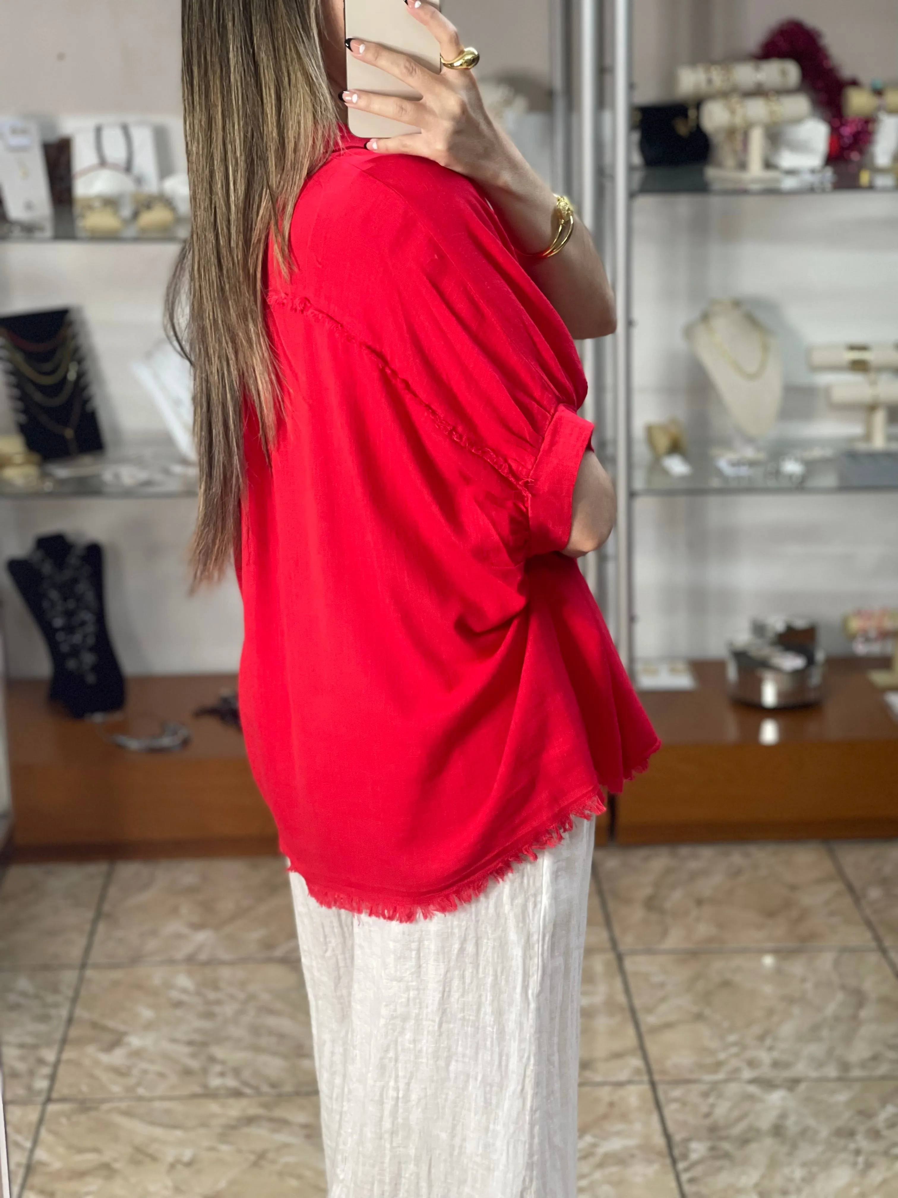 Red Tunic Top