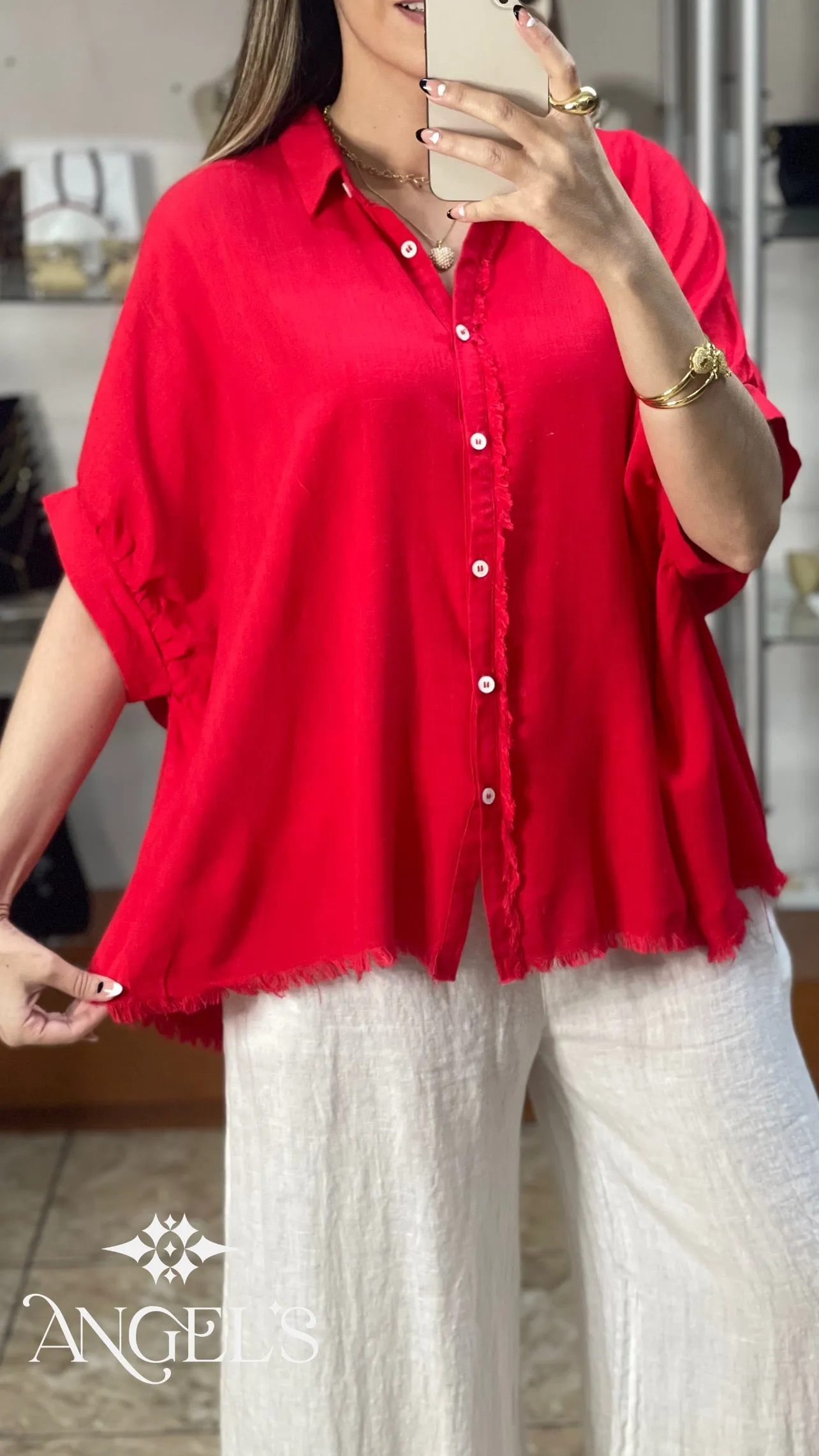 Red Tunic Top