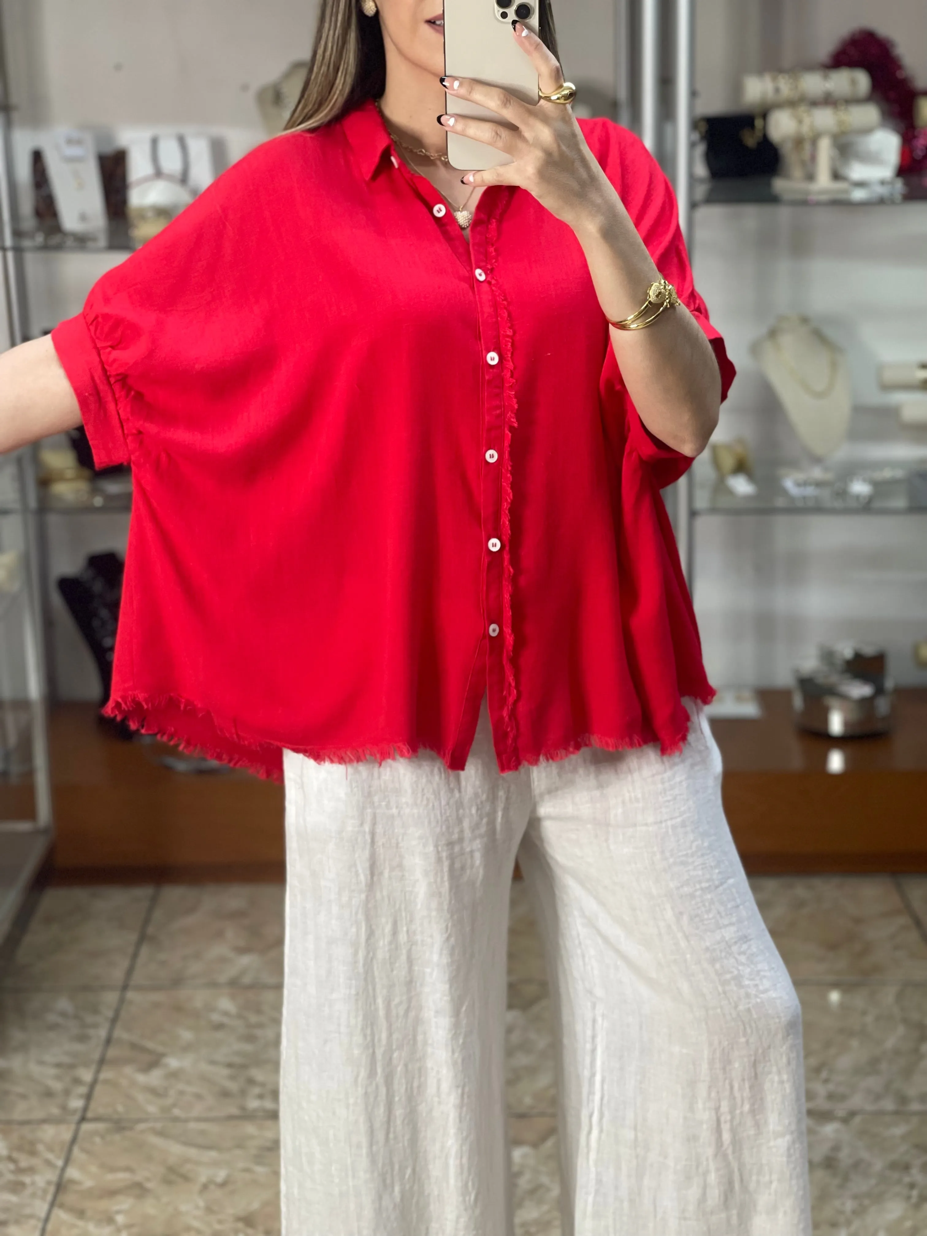 Red Tunic Top