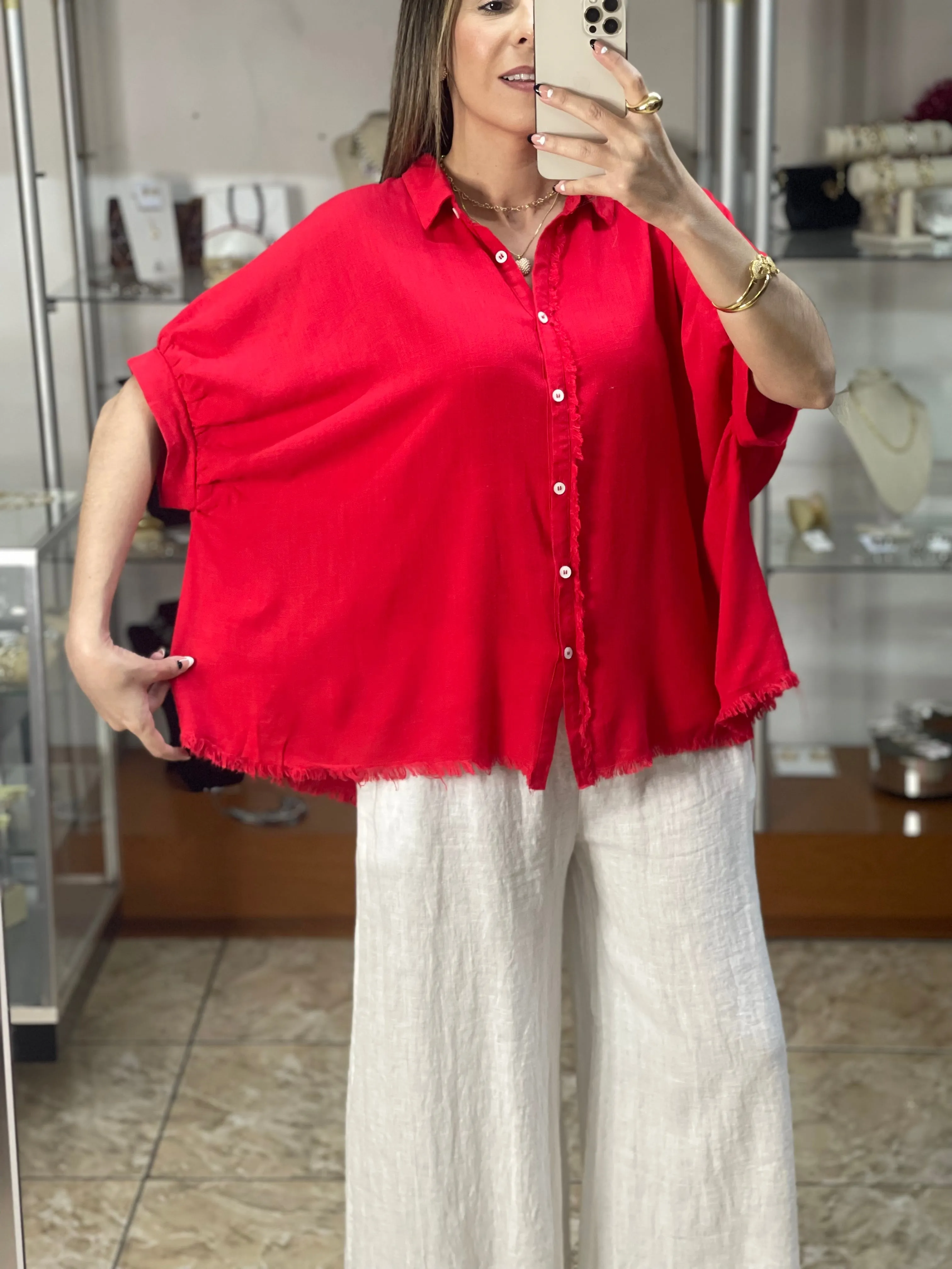 Red Tunic Top