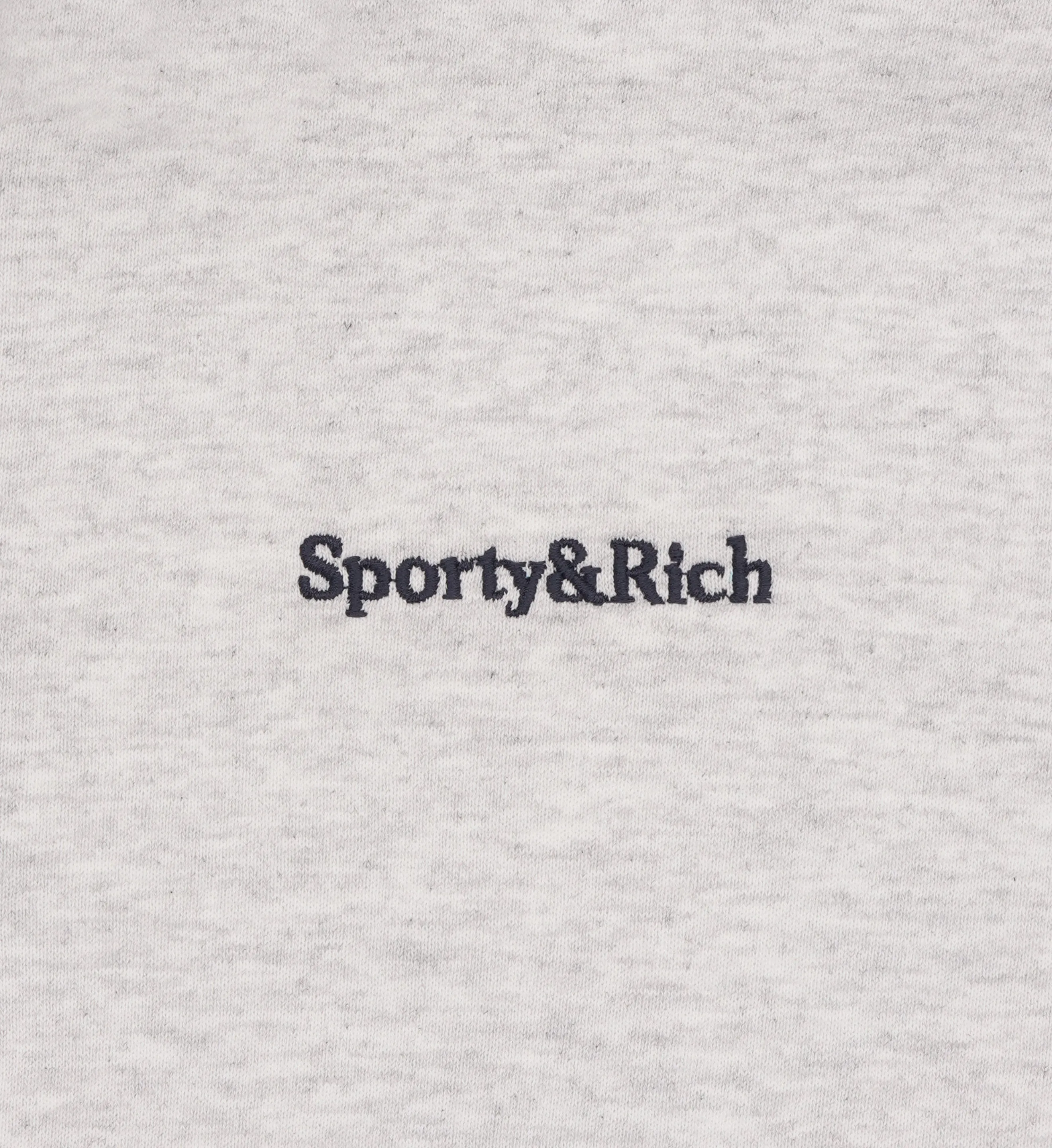 Serif Logo Embroidered Polo - Heather Gray