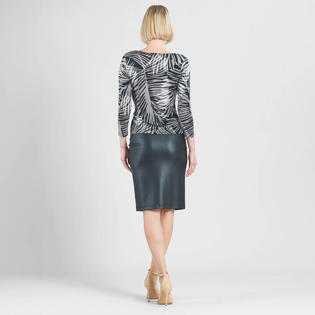 Side Tie Waist Top - Palm Leaves - Limited Sizes - XS, XL, 1X