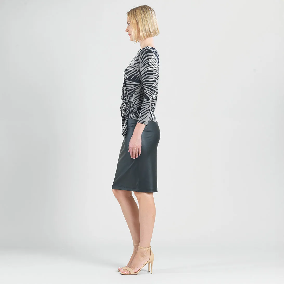 Side Tie Waist Top - Palm Leaves - Limited Sizes - XS, XL, 1X