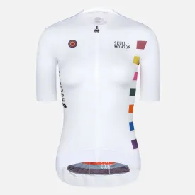Skull Monton Cycling Jersey Womens Holiday II White
