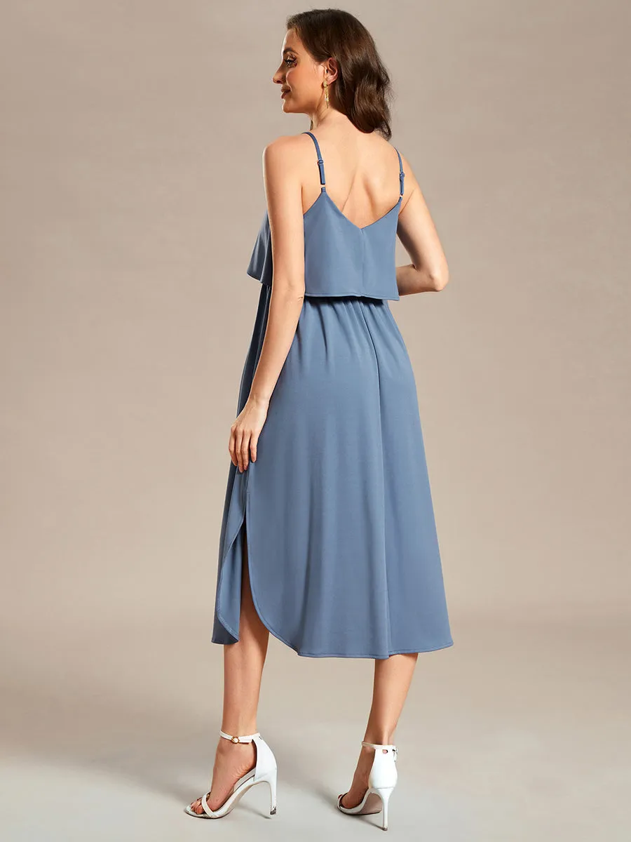 Spaghetti Straps Ruffles Wholesale Maternity Dresses
