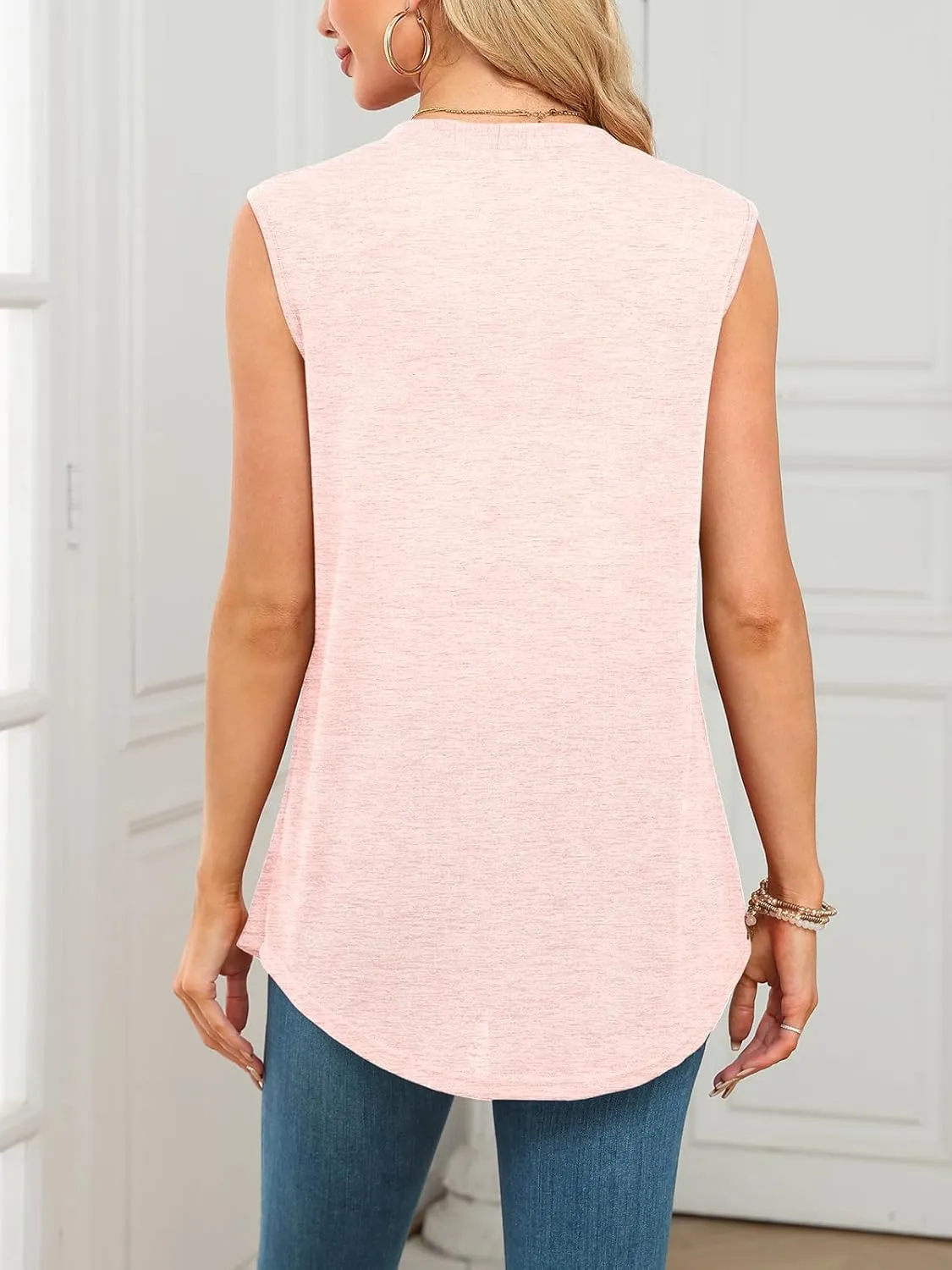 Summer Vest for Women Lightweight Fashion Casual Soft Knit Sleeveless Cardigan Curved Hem with Cozy Pockets (S-3XL)