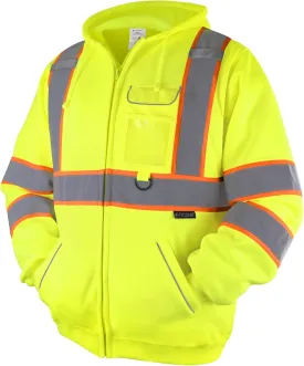 TICONN Safety Hoodie Jacket, High Vis Reflective Safety Fleece Hoodie, PPE Gear for Cold Weather Meet ANSI III