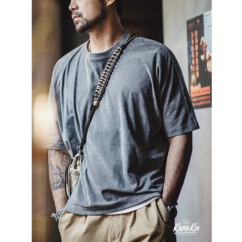 Vintage-Inspired Woven Nylon & Polyester Rope Belt