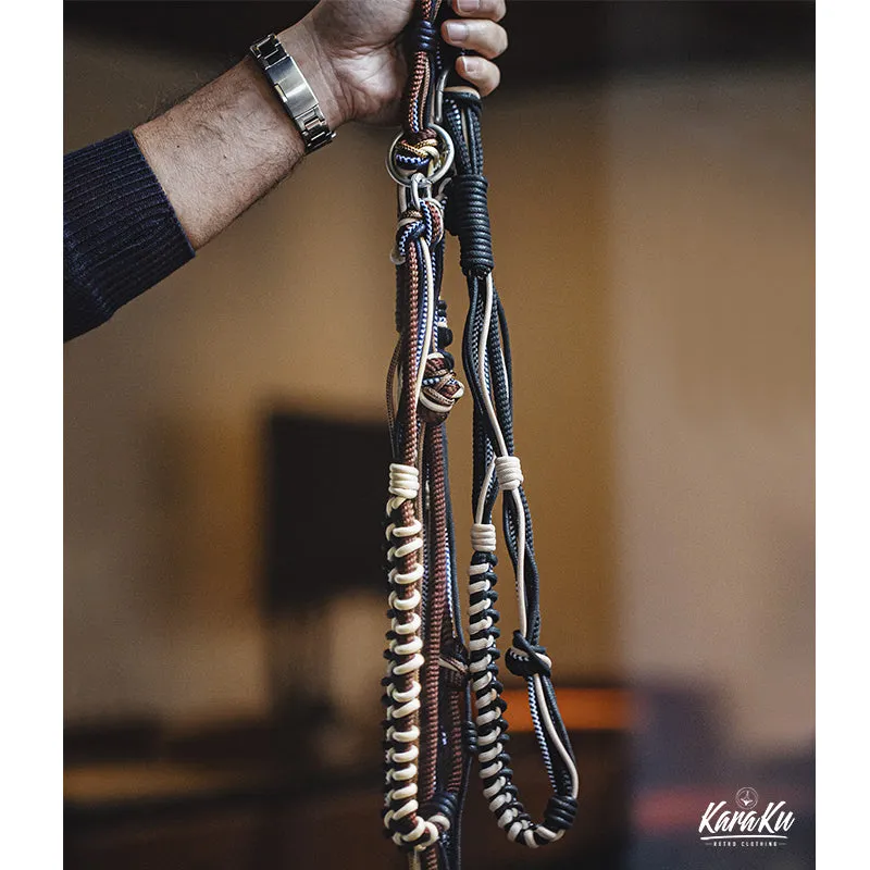 Vintage-Inspired Woven Nylon & Polyester Rope Belt