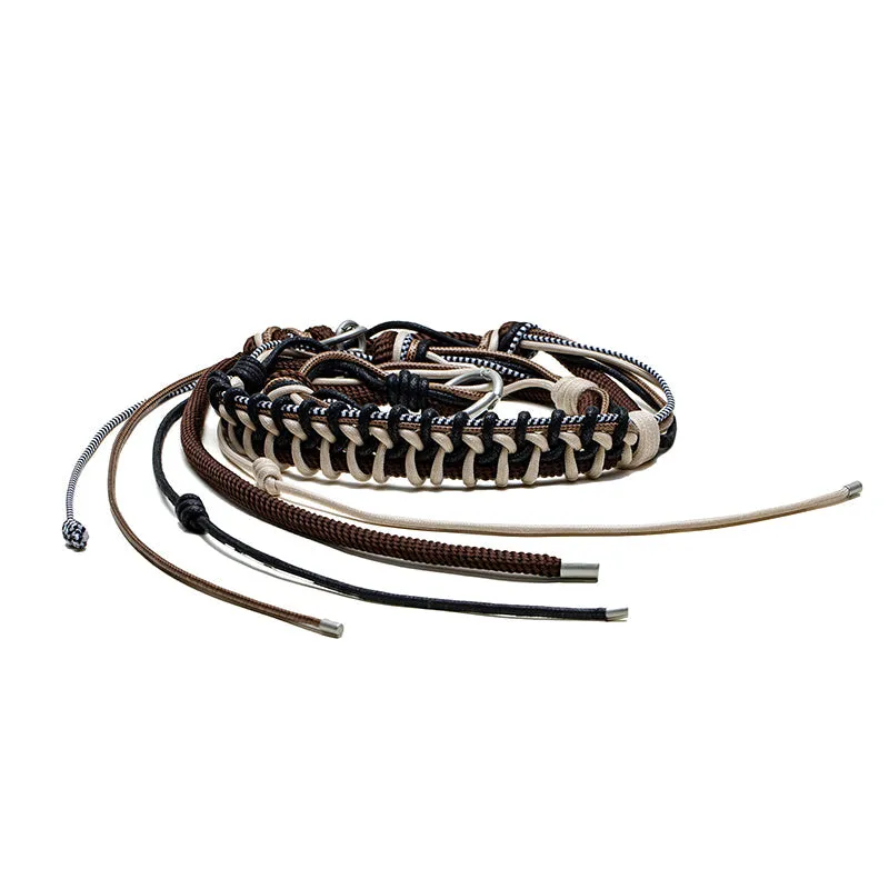 Vintage-Inspired Woven Nylon & Polyester Rope Belt