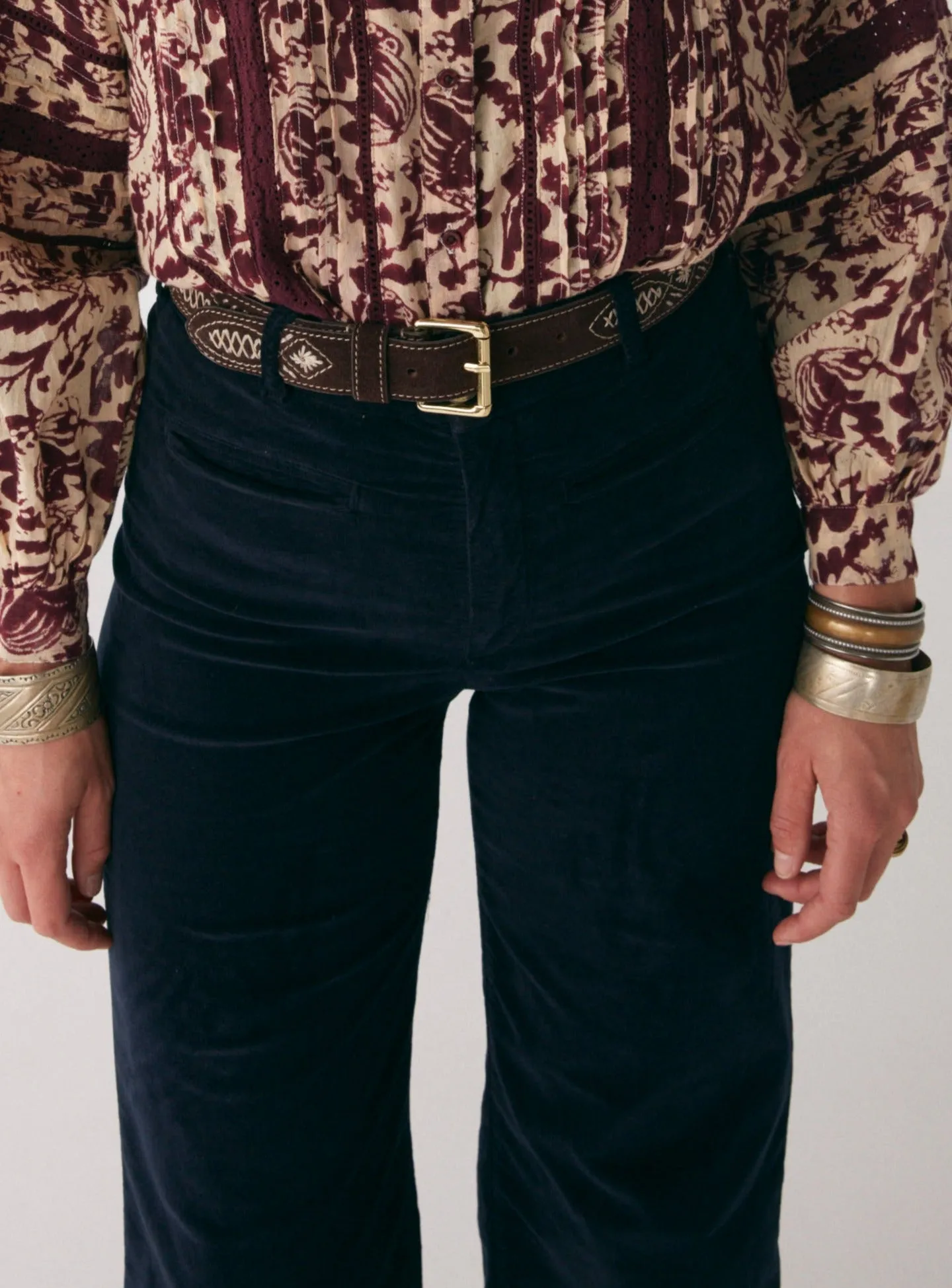 Viva Pant - Velvet Navy Blue