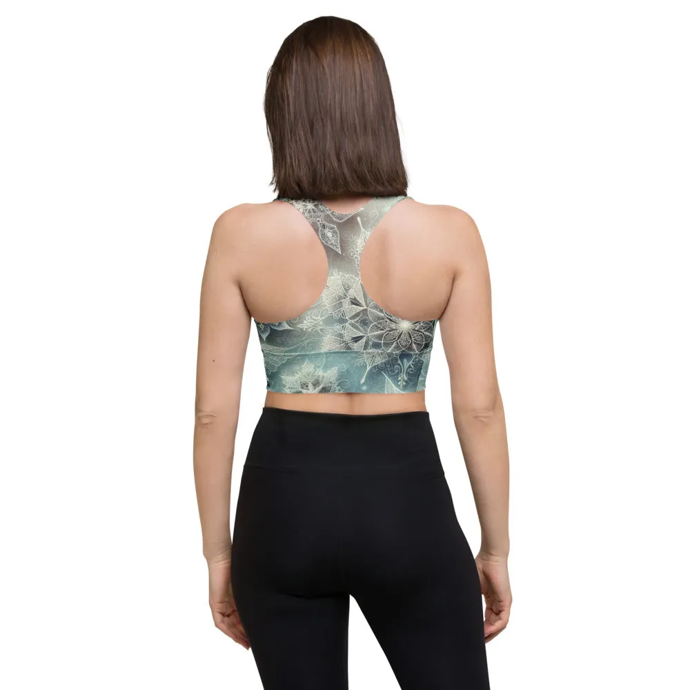 Whimsical Winter Wear Longline Sports Bra