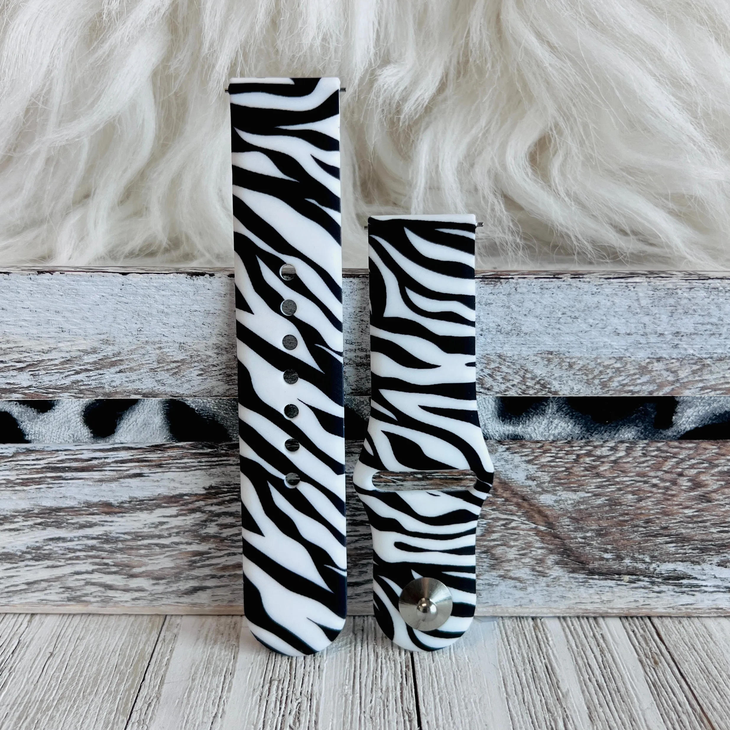 Zebra Print Silicone Band For Samsung Watch