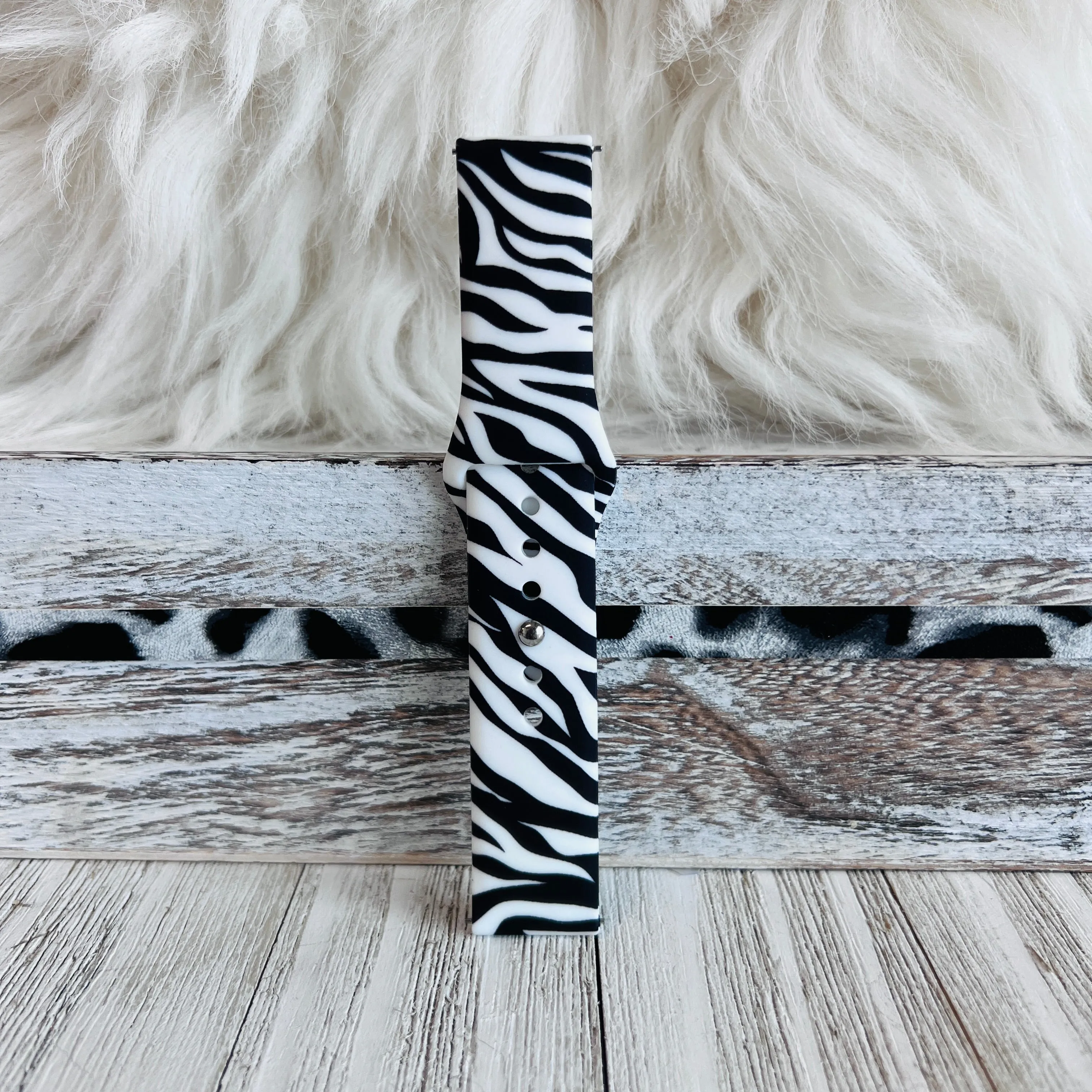 Zebra Print Silicone Band For Samsung Watch